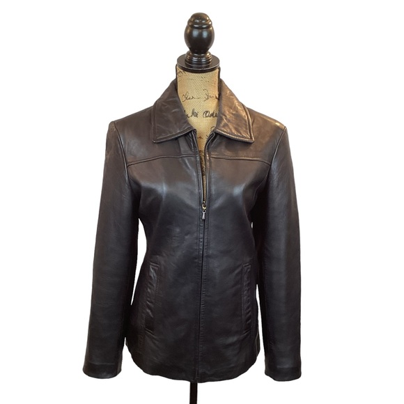 Winlit Jackets & Blazers - WINLIT New York Soft Black Leather Jacket Womens Full Zip